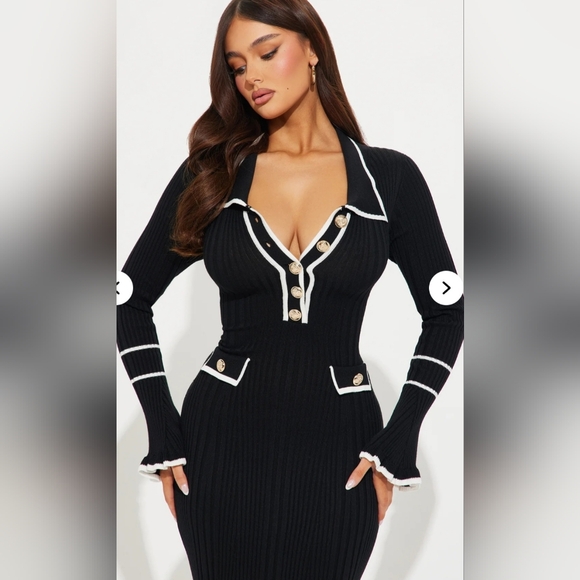 Fashion Nova Karenna Maxi Dress L NWOT - Picture 4 of 12